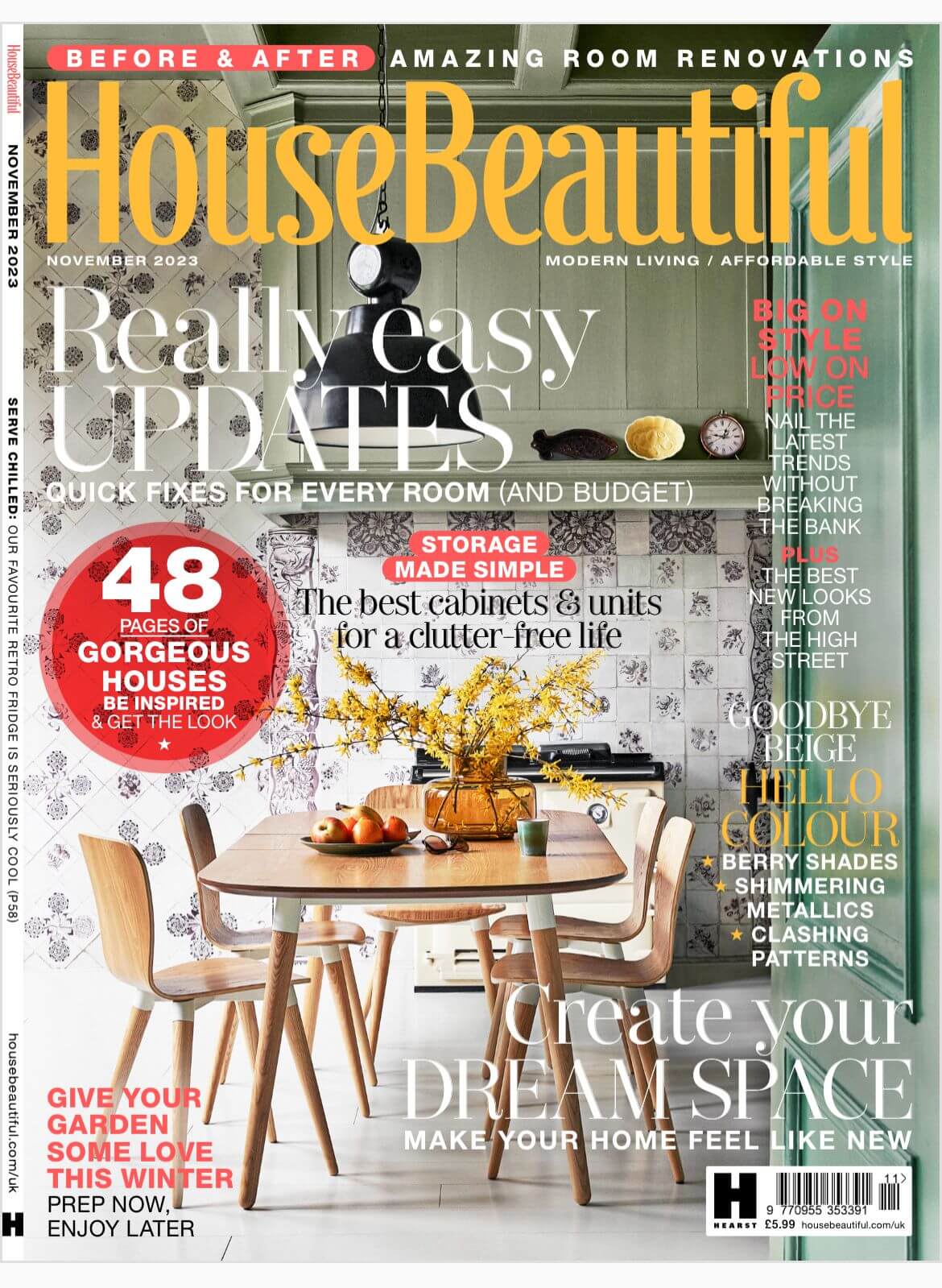 HOUSE BEAUTIFUL UK - Nov.2023 press feature by Sia Moore Architecture Interior Design