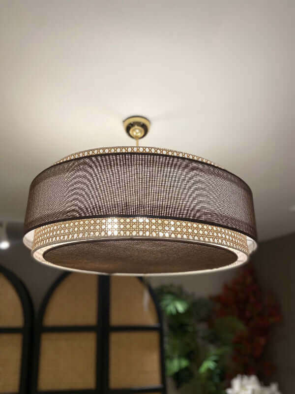 Isabella Round Fabric Chandelier