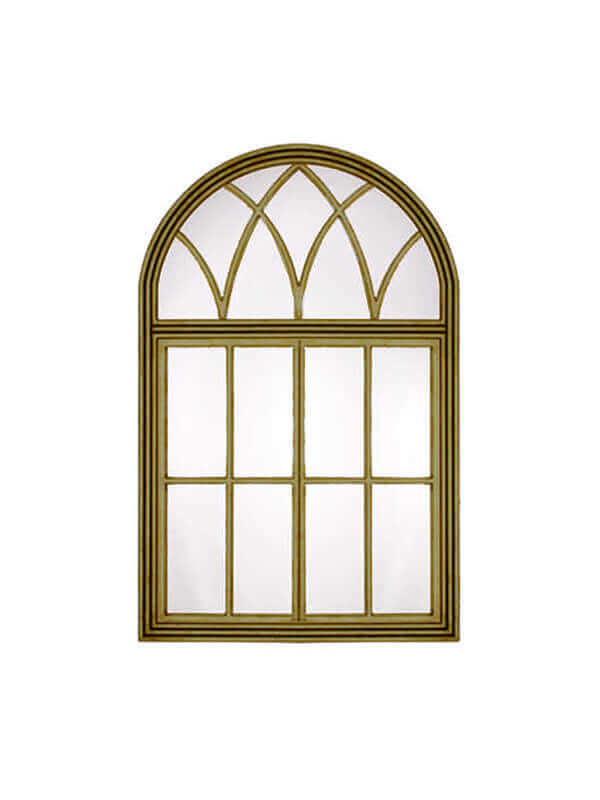 Decorative Arch Brass Mirror