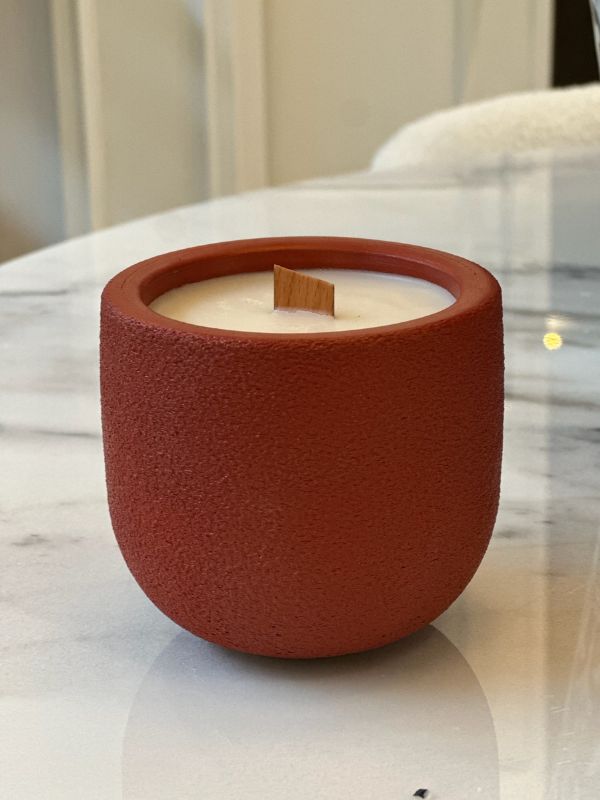 Organic Soy Wax Concrete Candle – Eco-Chic Fragrance Accent