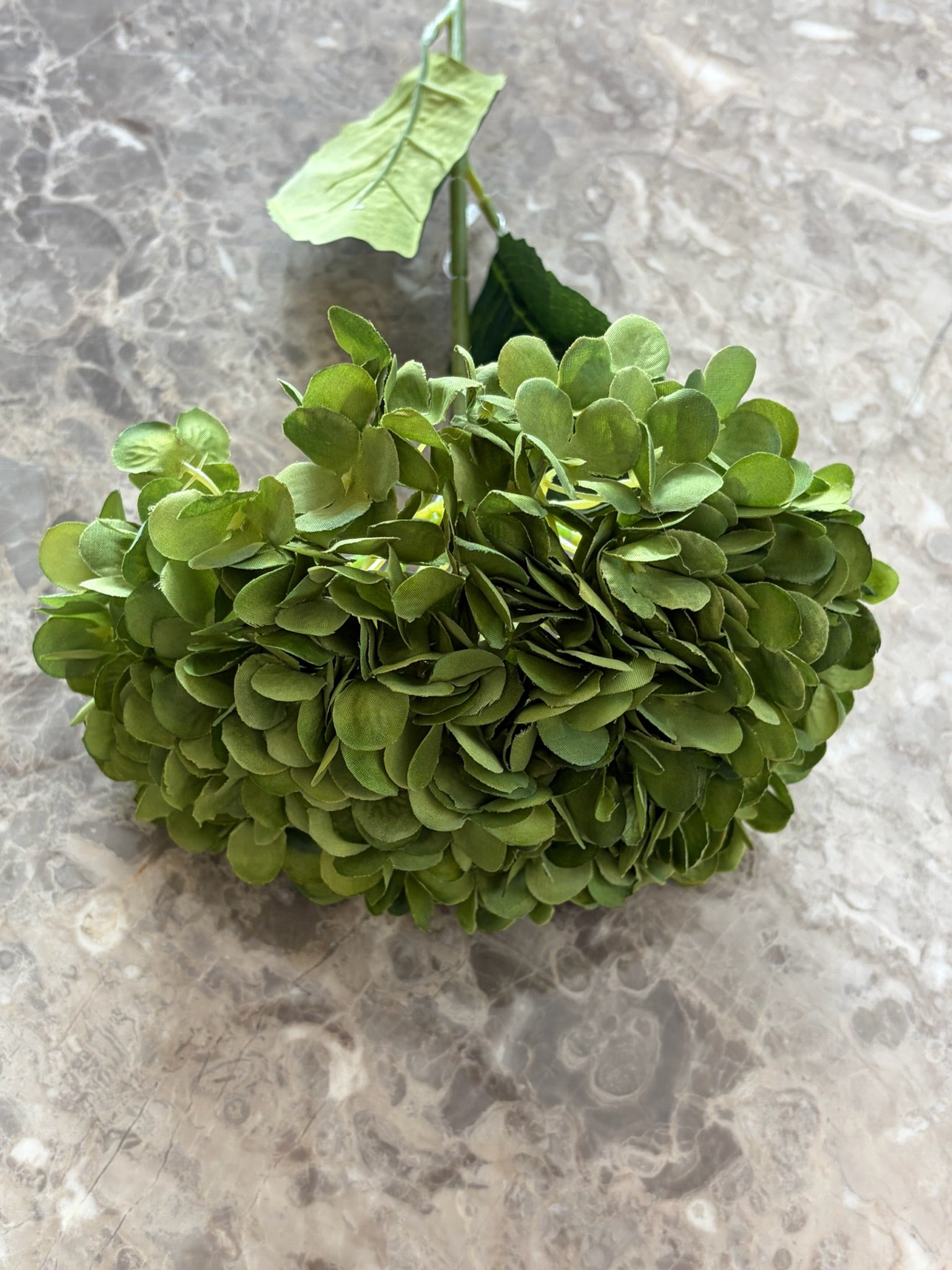 Artificial Hydrangea Stem, Green