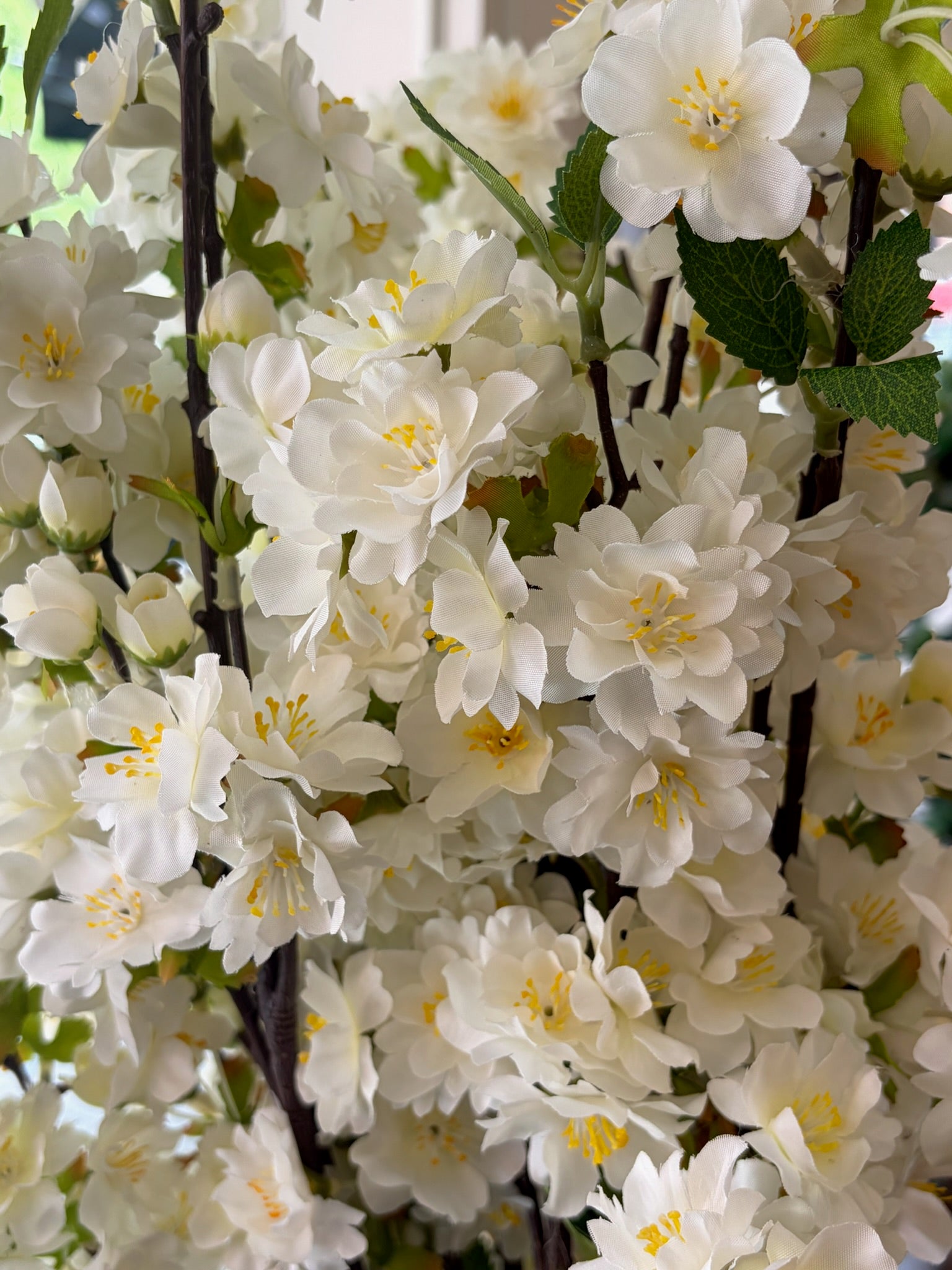 Artificial White Spring Blossom Branch