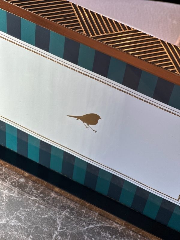 Bird Patterned Decorative Serving Tray