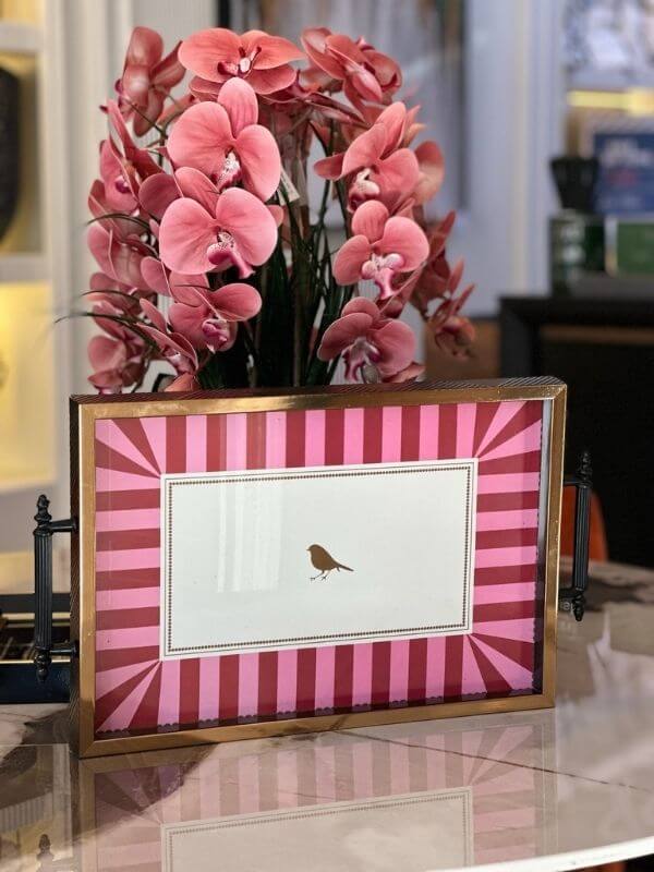 Bird Patterned Decorative Serving Tray