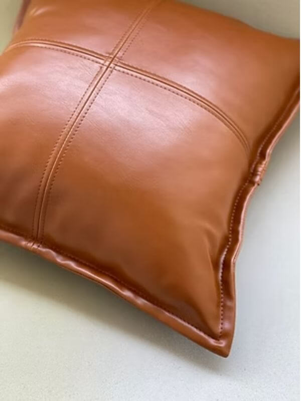 Corium Faux Leather Cushion Tan