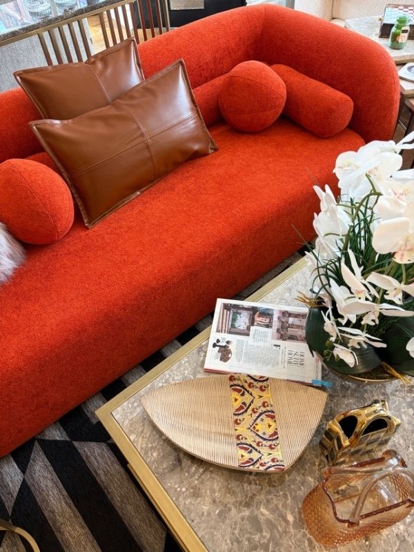 Corium Faux Leather Lumbar Cushion | Tan | 35×60 cm