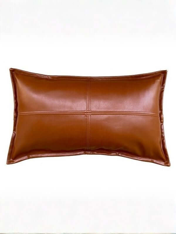 Corium Faux Leather Lumbar Cushion Tan