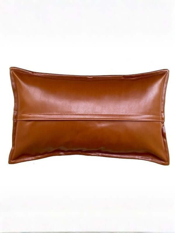 Corium Faux Leather Lumbar Cushion Tan