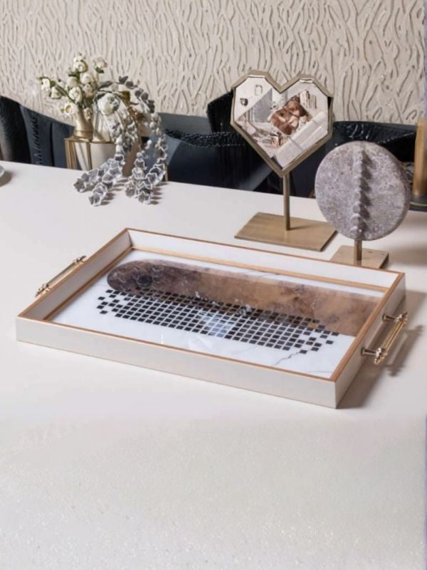 Decorative Glass Serving & Presentation Tray