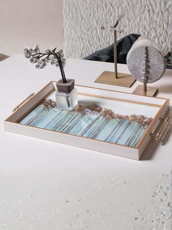 Decorative Glass Serving & Presentation Tray