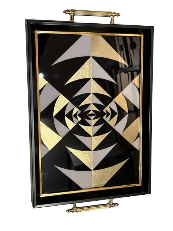 Decorative Glass Serving & Presentation Tray