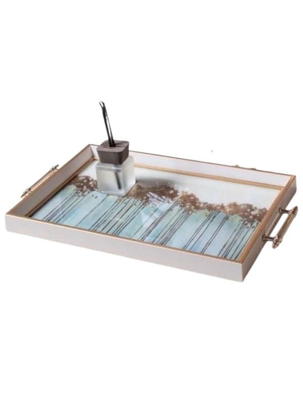 Decorative Glass Serving & Presentation Tray