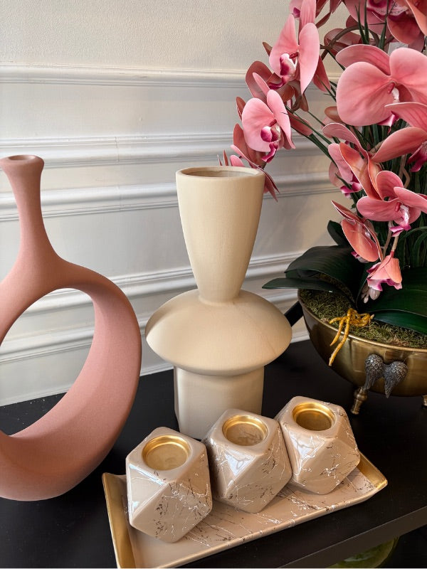 Decorative Hitit Stone Texture Vase