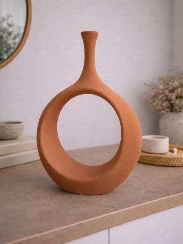 Decorative Hitit Stone Texture Vase
