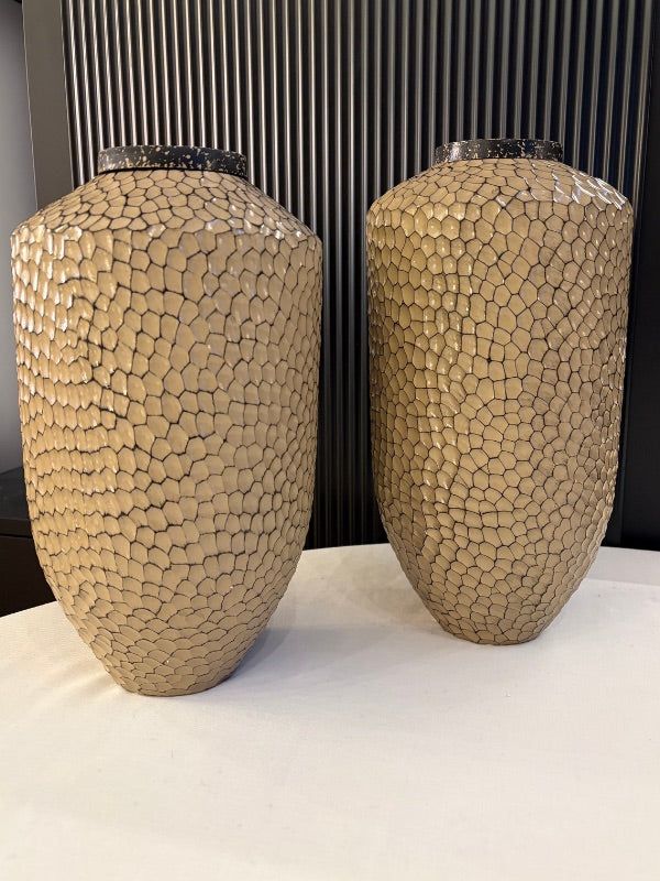 Decorative Stone Texture Ceramic Vase | Small & Big