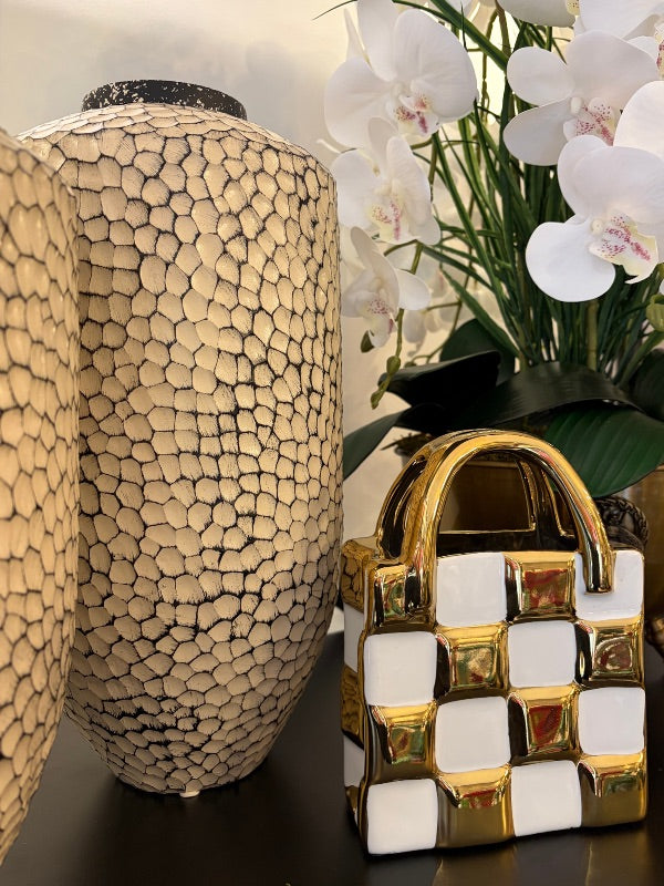 Decorative Stone Texture Ceramic Vase | Small & Big