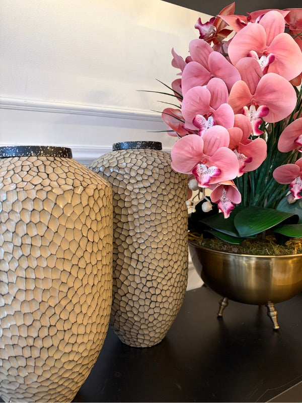 Decorative Stone Texture Ceramic Vase | Small & Big