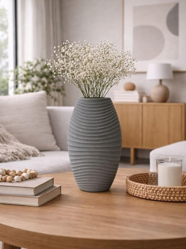 Handcrafted Textured Ceramic Vase
