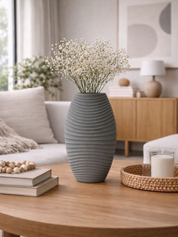 Handcrafted Textured Ceramic Vase