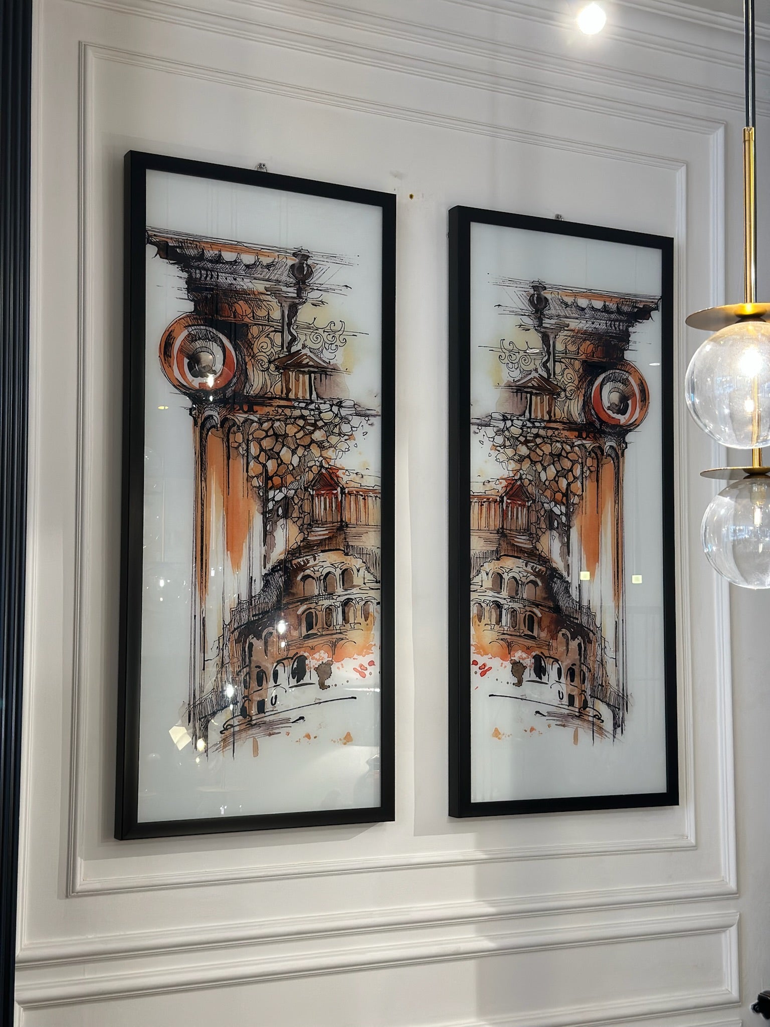 The Birth of Civilizations – Framed Glass Wall Art with Black Metal Frame