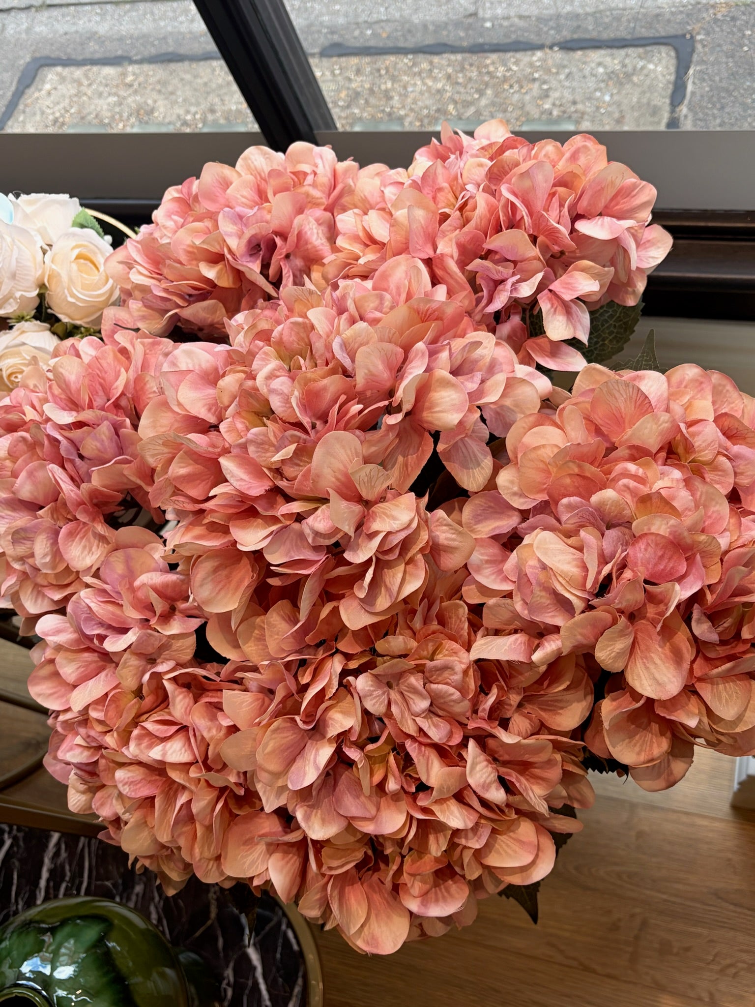 Large Artificial Hydrangea Stem, Pink