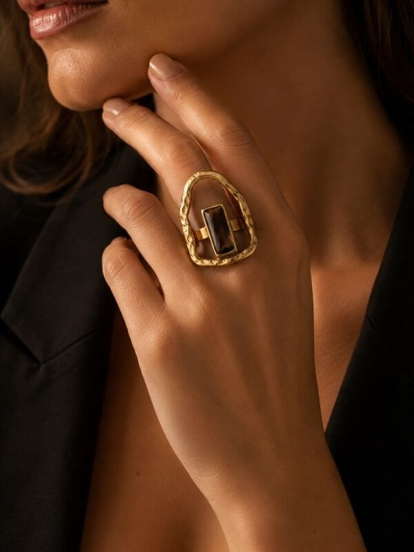 Obsidian Frame Ring
