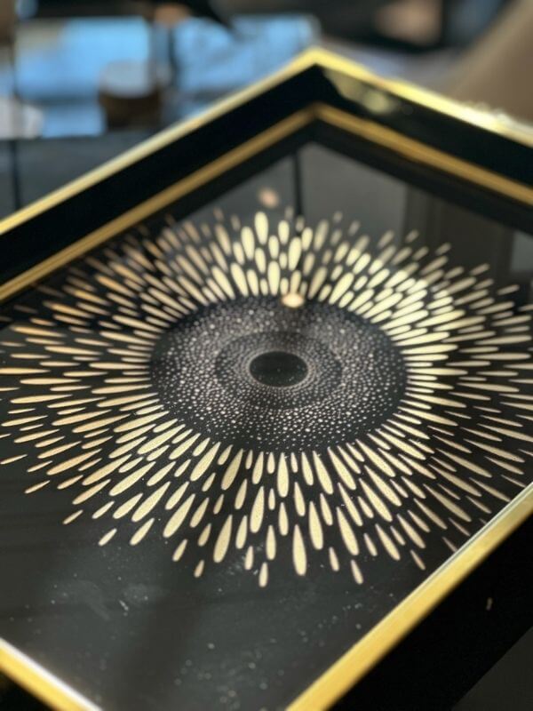Serving & Presentation Tray - Black & Gold