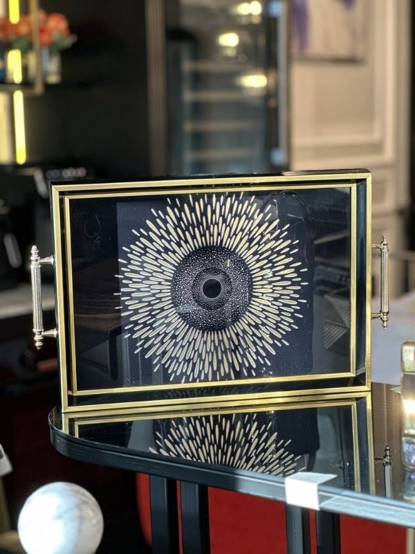 Serving & Presentation Tray - Black & Gold