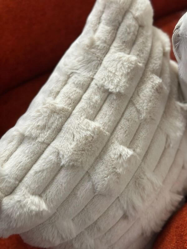 Stone Color Plush Throw Pillow Cover