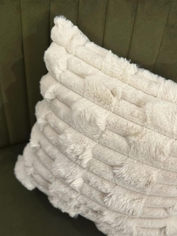 Stone Color Plush Throw Pillow Cover