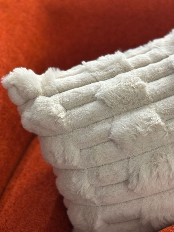 Stone Color Plush Throw Pillow Cover