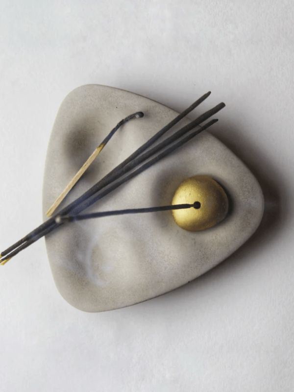 TOPOGRAPHY Concrete Incense Holder – Minimalist Terrain-Inspired Accent
