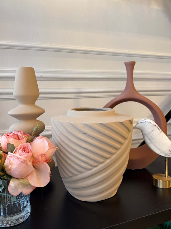 Textured Ceramic Decorative Vase