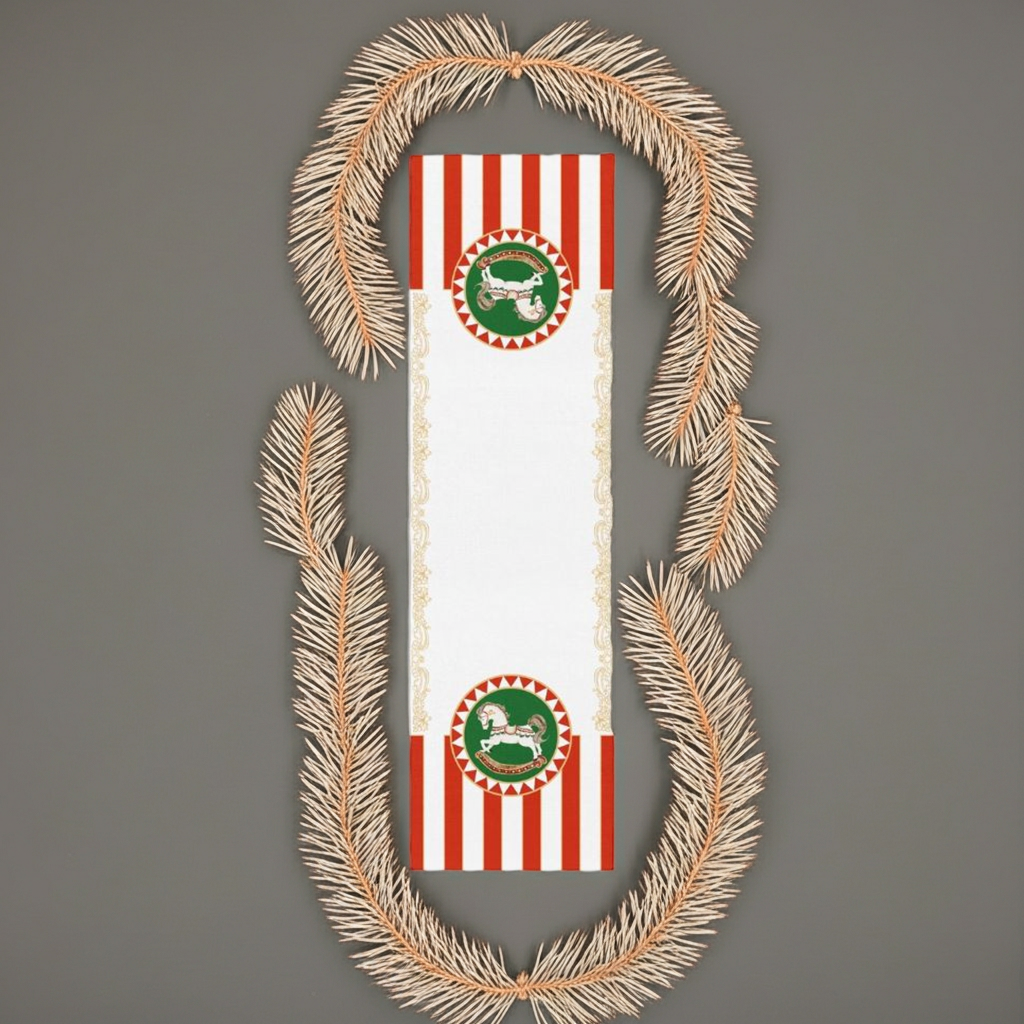 Festive Rocking Horse 45x150cm Christmas Runner