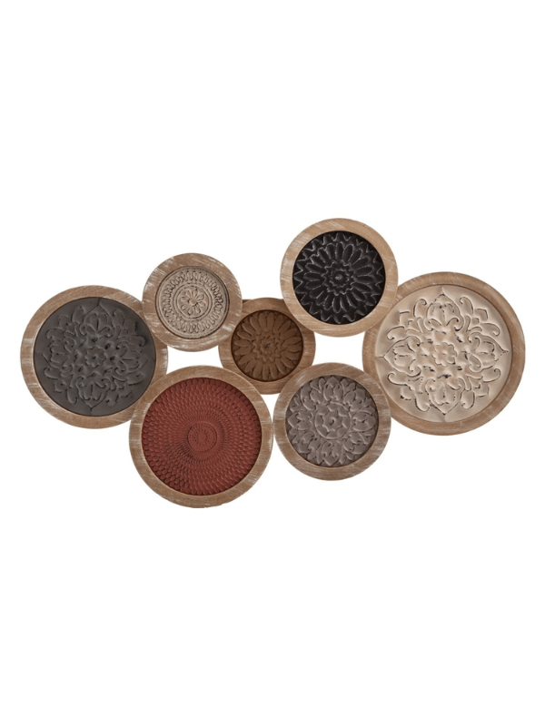 Bohemian Wood Decorative Wall Plate – Artisanal Boho Wall Art
