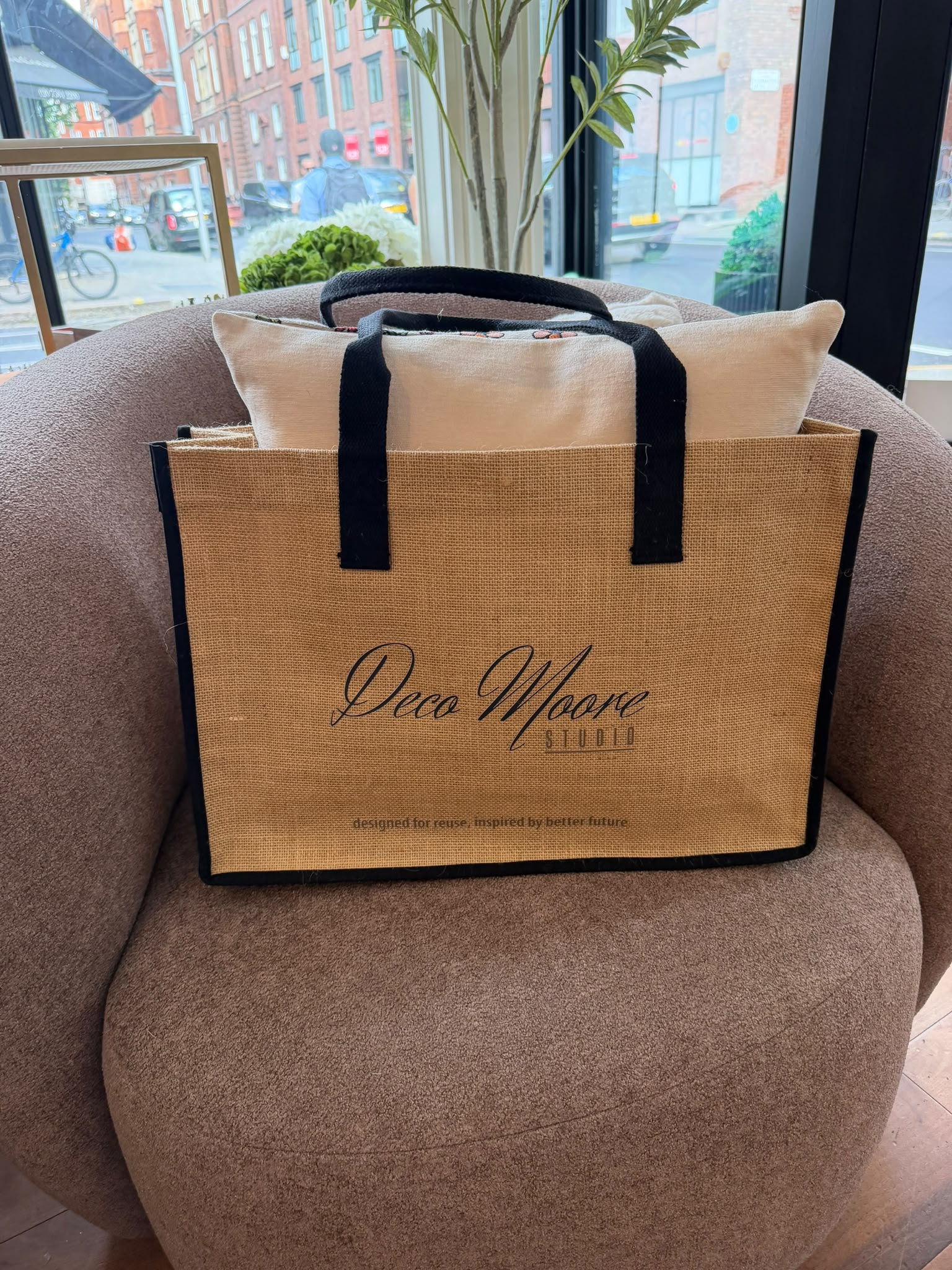 Deco Moore Natural Jute Shopper Bag