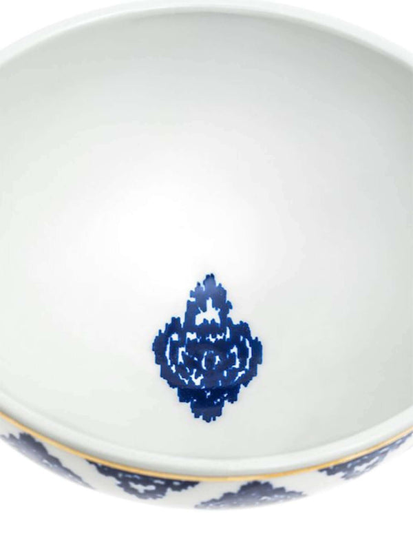 Blue White Ikat Bowl
