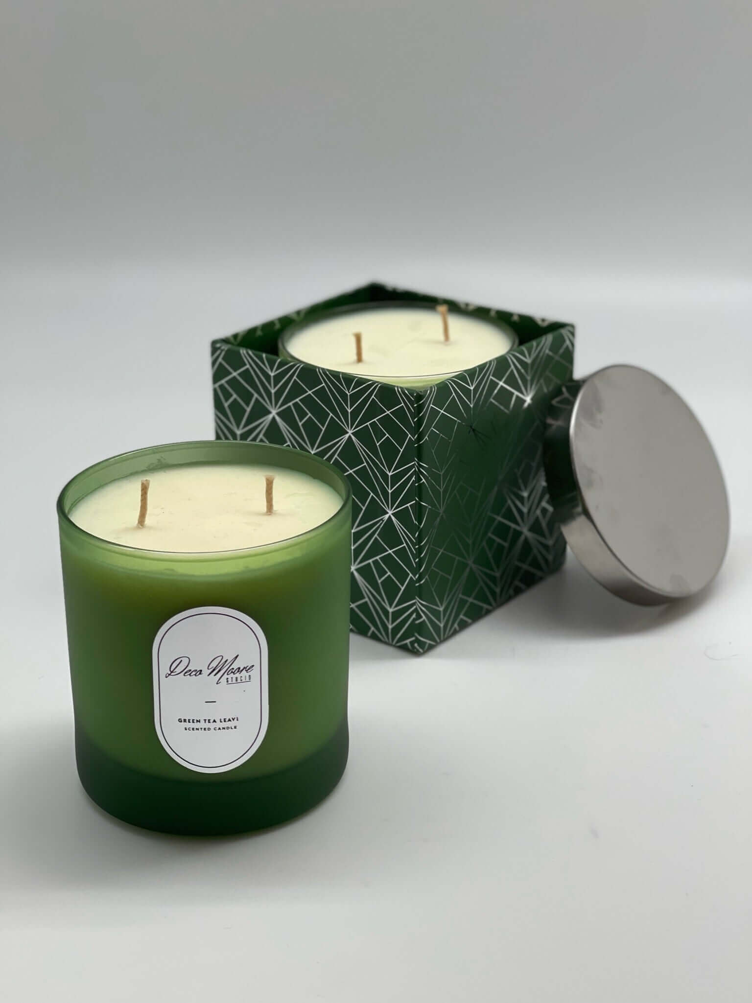 Green Tea Leaves Dual Wick Candle