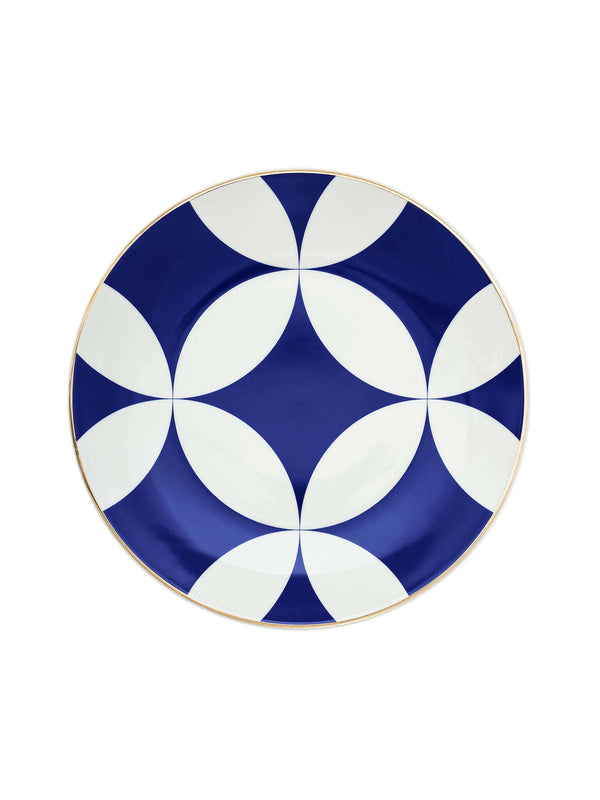 Blue White Lepha Dinner Plate