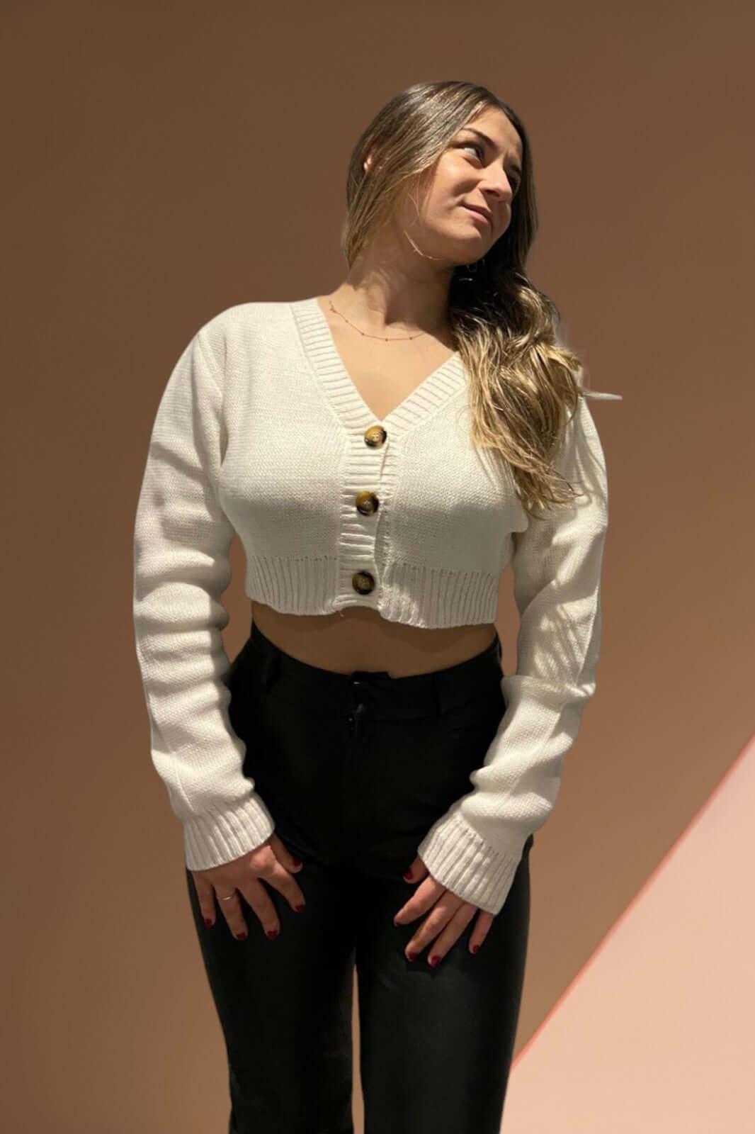 Knitwear Cardigan-Ecru