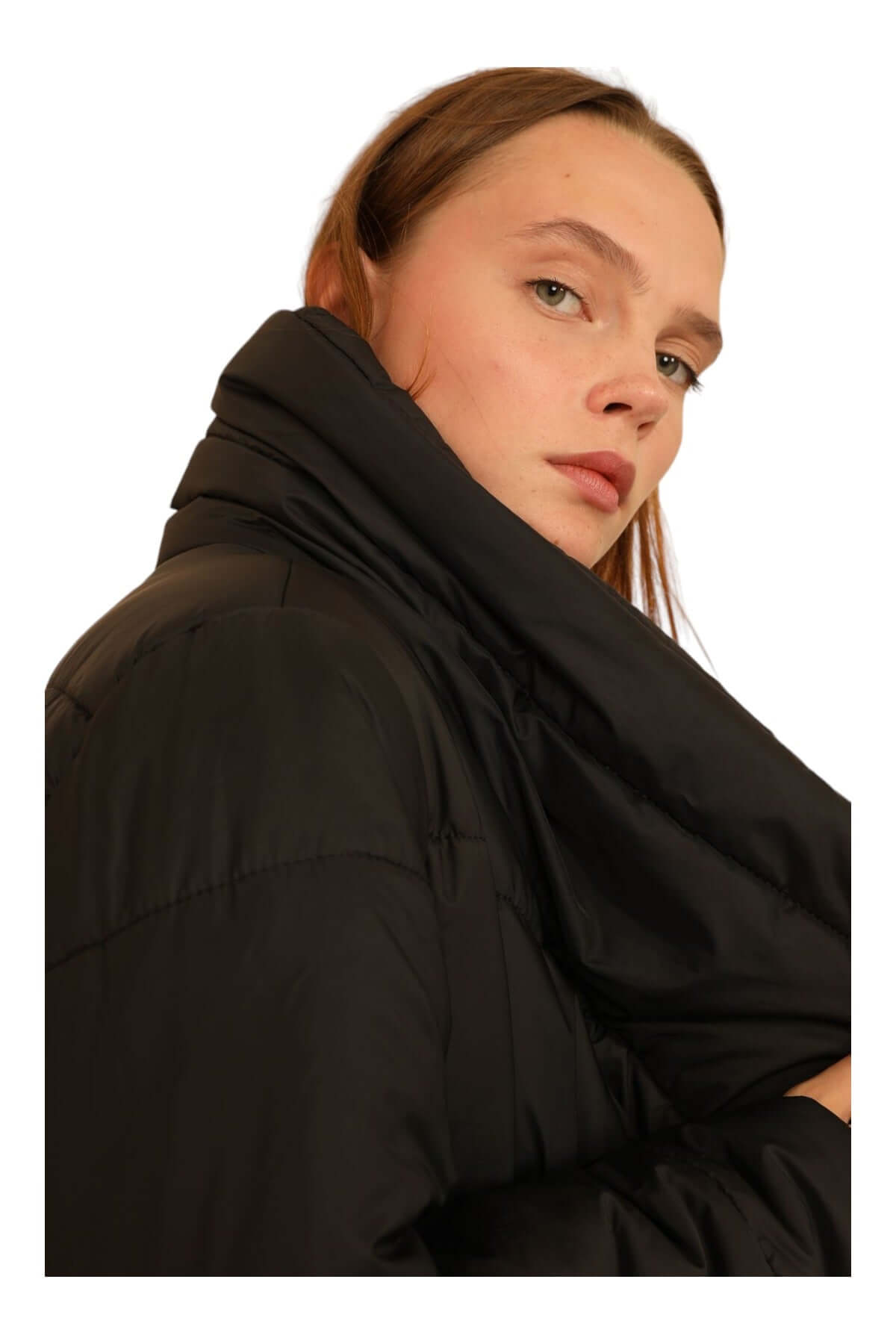 Long Puffer Anorak - Black