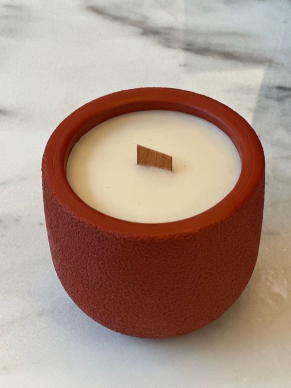 Organic Soy Wax Concrete Candle – Eco-Chic Fragrance Accent