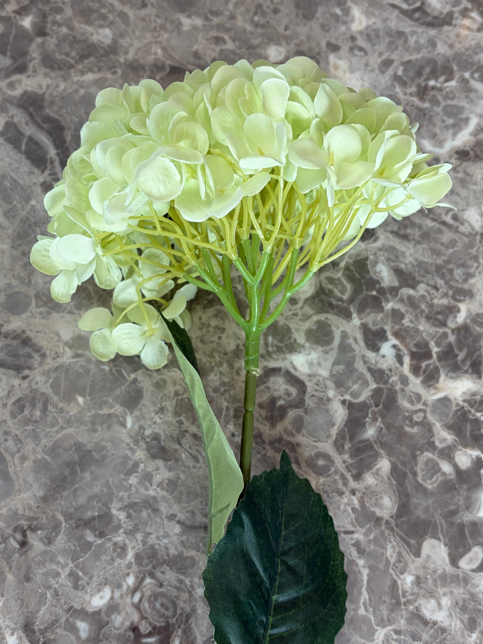 Artificial Hydrangea Stem, Light Green