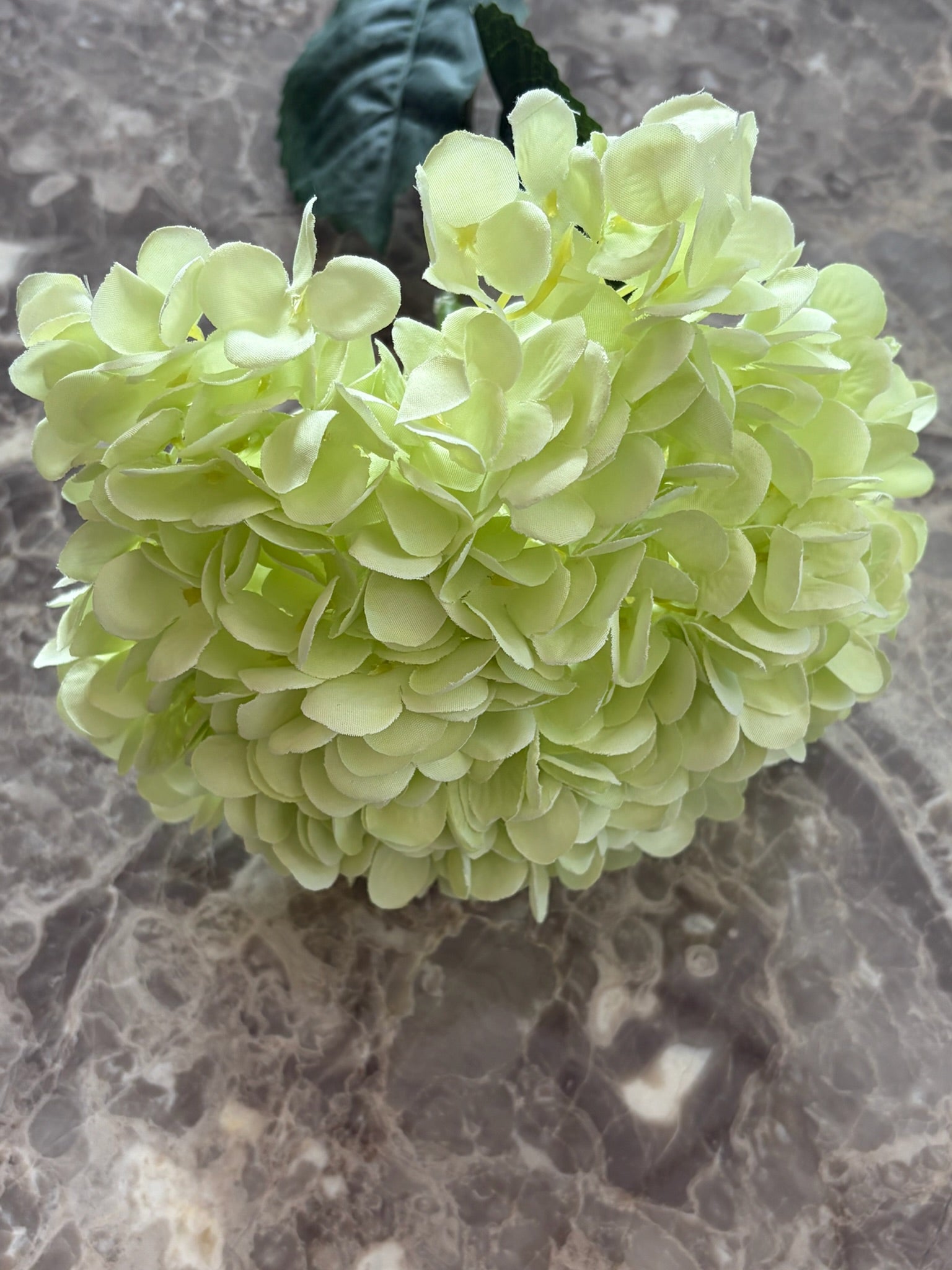 Artificial Hydrangea Stem, Light Green