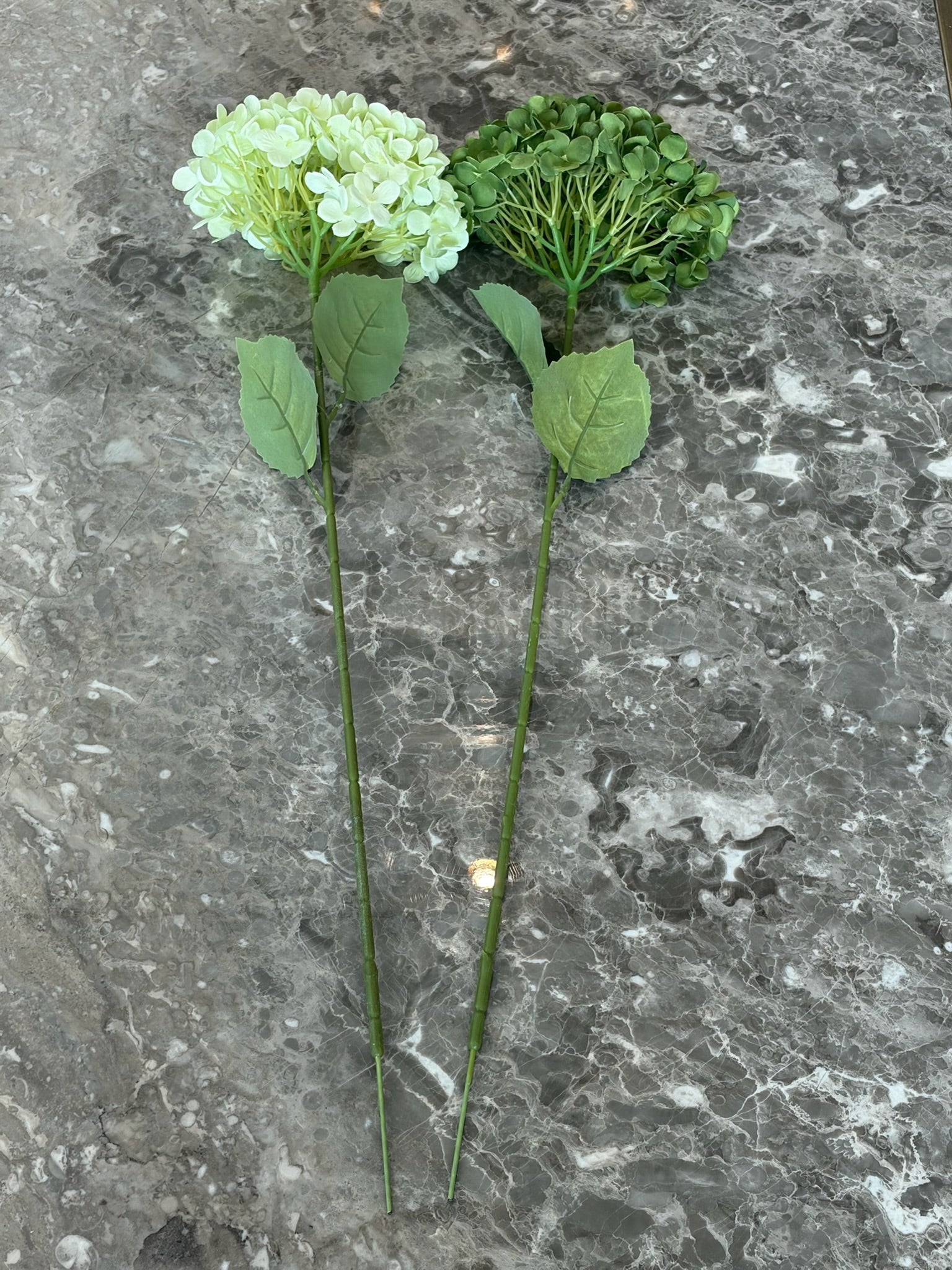 Artificial Hydrangea Stem, Green