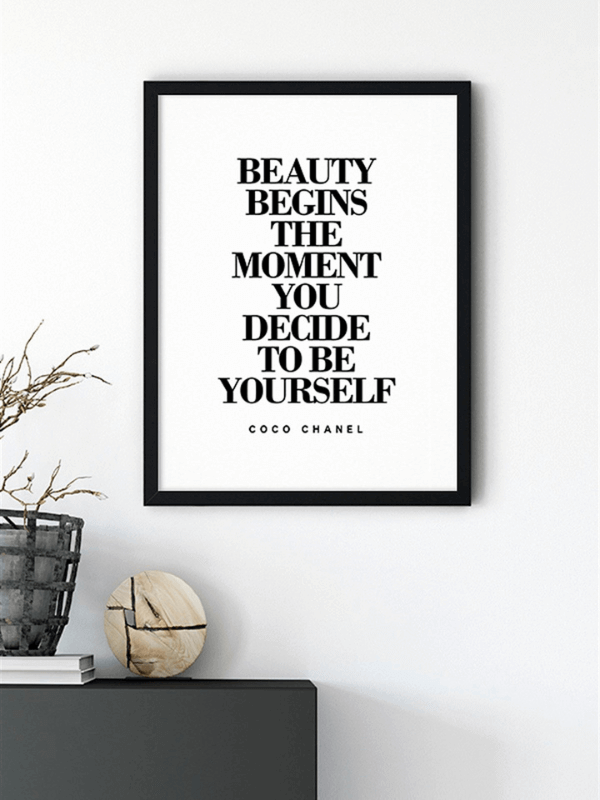 Be Yourself Minimalist Poster with Frame