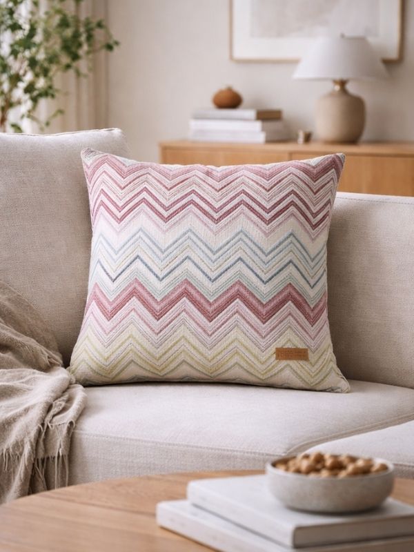 Chevron Pattern Decorative Cushion | 50×50 cm