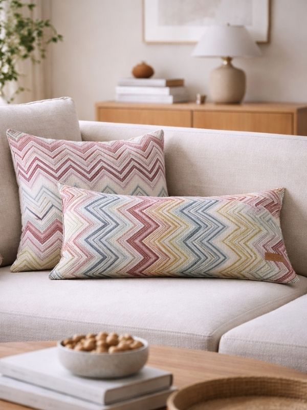 Chevron Pattern Decorative Cushion | 50×50 cm