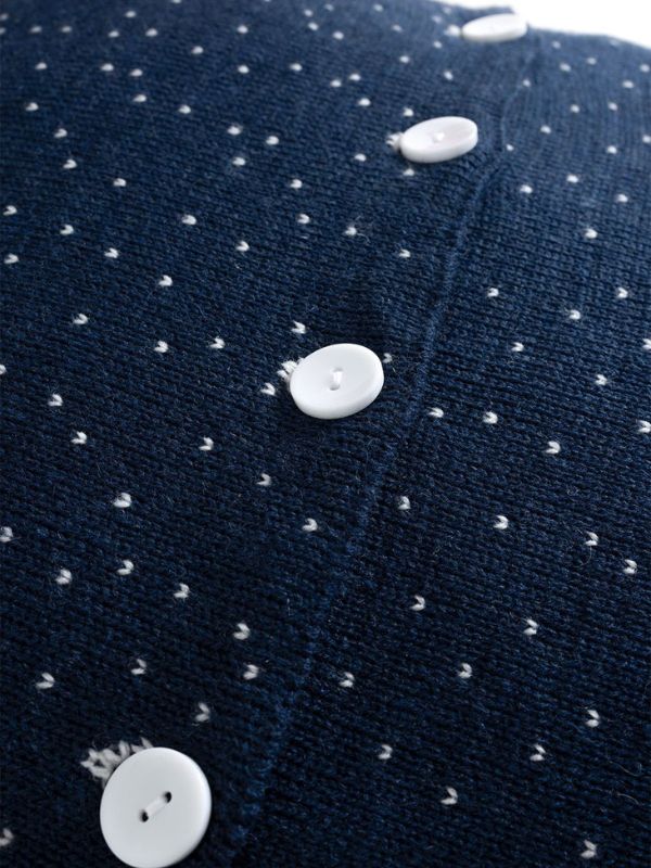 Nordic Reindeer Knit Cushion – Navy Blue (45x45 cm)