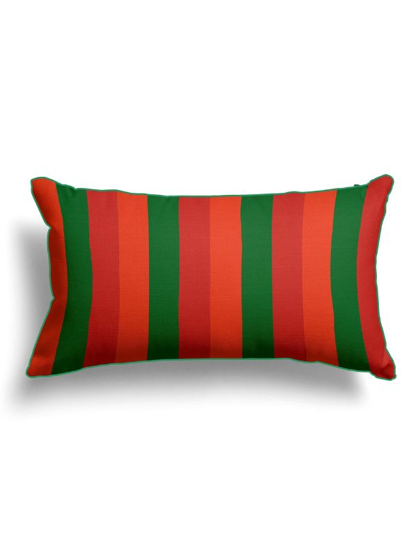 Striped Cushion – 30x50 cm, Piped Edges